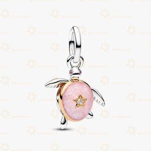 Pandora 2026 Pink Sea Turtle Lab-grown Diamond Dangle Charm